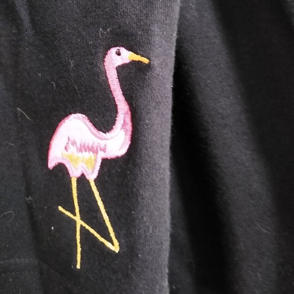 Bechamel Black Loungers with Pink Flamingo - Picture 2 of 3